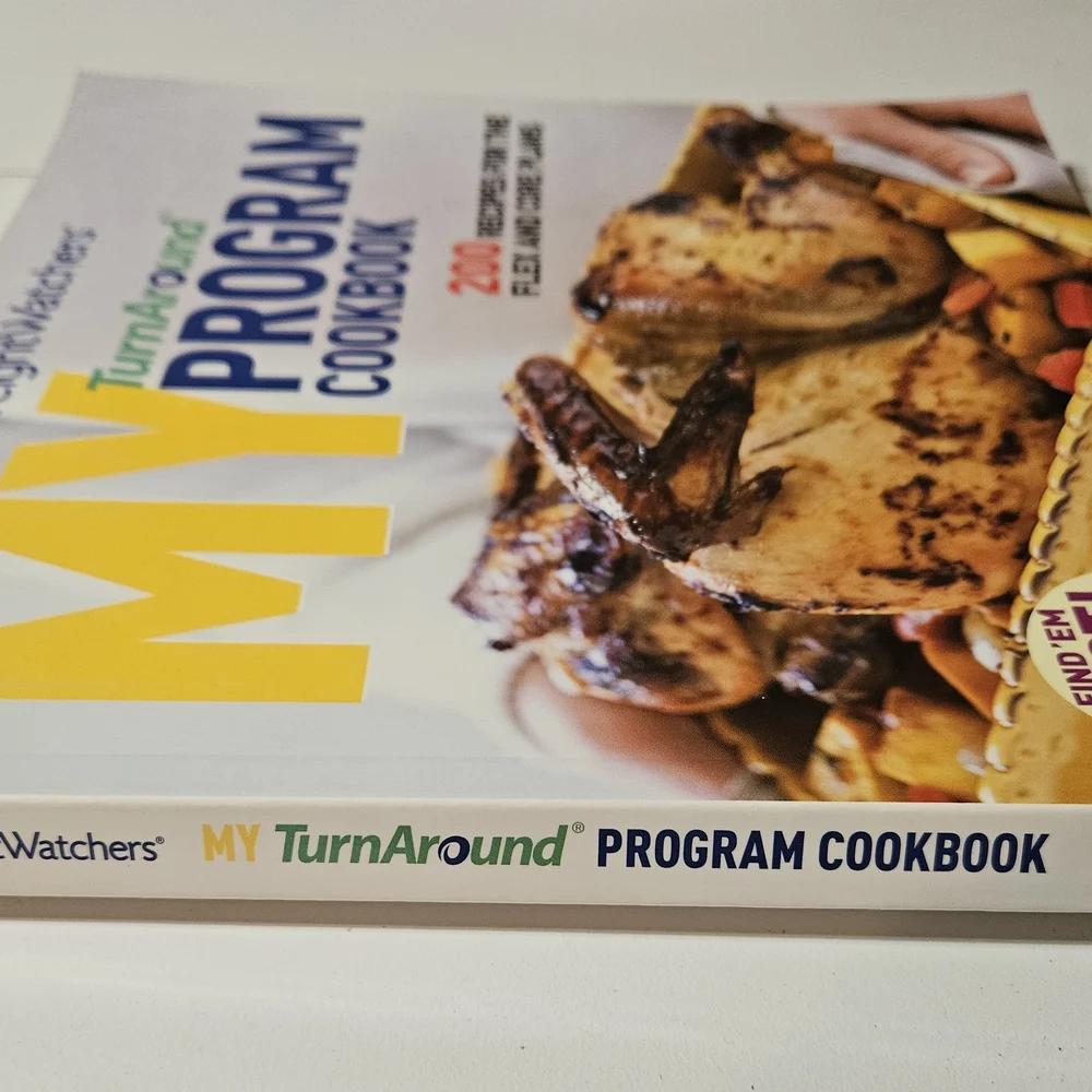 Weight Watchers My Turnaround Program Cookbook with Yellow and Blue Accents